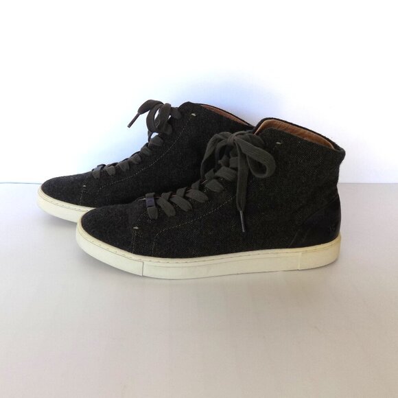 Frye Ivy High Top Sneakers Size 9 Olive - Picture 4 of 10